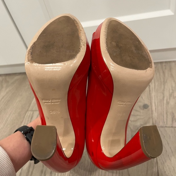 Miu Miu red heels size 6.5 - Picture 5 of 5